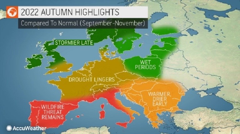 AccuWeather objavio prognozu za jesen: Evo šta očekuje naš region